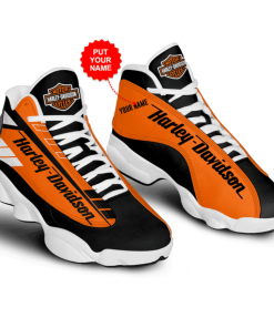 Harley Davidson Motorcycle Custom Name White Air Jordan 13 - NMAP377
