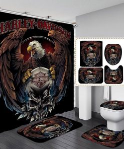 Harley Davidson Motorcycle Bathroom Decor Set NALA88