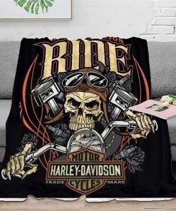 Harley Davidson Motorcycle Blanket NAMA542