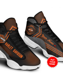 Harley Davidson Motorcycle Custom Name Black Air Jordan 13 - NMAP362