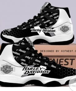 Harley Davidson Motorcycle Black Air Jordan 11- NAQA545