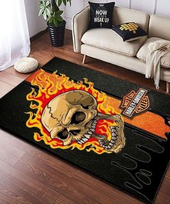 Harley Davidson Motorcycle Rug Home Floor Decor NAMA11