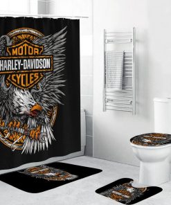 Harley Davidson Motorcycle Bathroom Decor Set NABB35