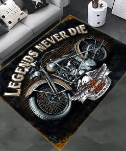 Harley Davidson Motorcycle Rug Home Floor Decor NABB49