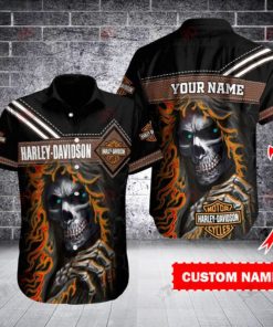 Harley Davidson Custom Name Button Shirt Design 3D Full Printed Sizes S - 5XL NAQA81