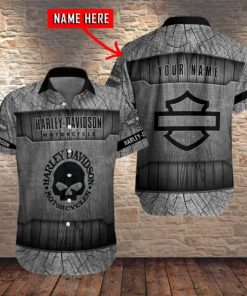 Harley Davidson Custom Name Button Shirt Design 3D Full Printed Sizes S - 5XL NAQA83