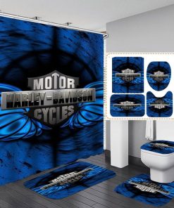 Harley Davidson Motorcycle Bathroom Decor Set NALA89