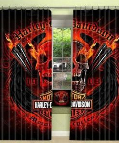Harley Davidson Curtain Design 3D Full Printed NABB353