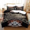 Harley Davidson Bedding Set Cover Design 3D - NABD516