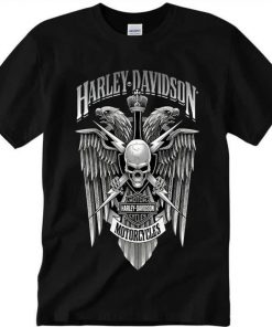 Harley Davidson Skull T-shirt, Crew-neck Sweatshirt, Hoodie, Tank Top, V-neck T-shirt Design 2D Full Printed Sizes S - 5XL - NABC155