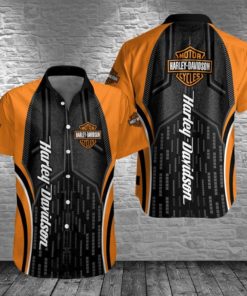 Harley Davidson Button Shirt Design 3D Full Printed Sizes S - 5XL NABC69