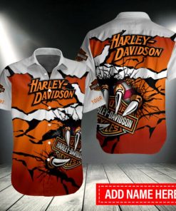 Harley Davidson Custom Name Button Shirt Design 3D Full Printed Sizes S - 5XL NAQA65