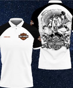 Harley Davidson Custom Name Polo Design 3D Full Printed Sizes S - 5XL NABB123