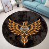 Harley Davidson Motorcycle Round Rug NABB88