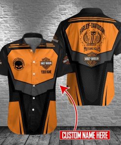 Harley Davidson Custom Name Button Shirt Design 3D Full Printed Sizes S - 5XL NABC143