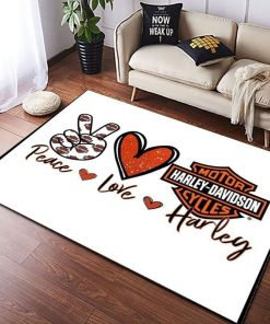 Harley Davidson Motorcycle Rug Home Floor Decor NAMA24