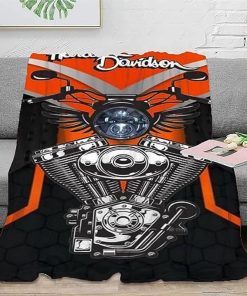 Harley Davidson Motorcycle Blanket NABC180