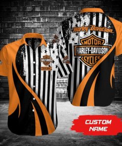 Harley Davidson Custom Name Button Shirt Design 3D Full Printed Sizes S - 5XL NAOA308