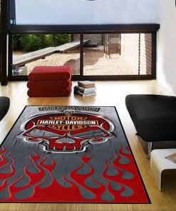 Harley Davidson Motorcycle Rug Home Floor Decor NALA30