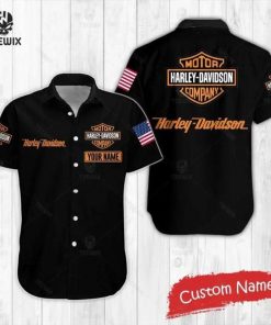 Harley Davidson Custom Name Button Shirt Design 3D Full Printed Sizes S - 5XL NABB107