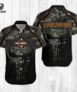 Harley Davidson Button Shirt Design 3D Full Printed Sizes S - 5XL NABB105