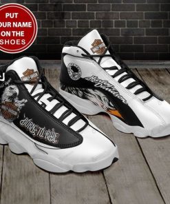 Harley Davidson Motorcycle BORN TO RIDE Custom Name Black Air Jordan 13 - NMAP335