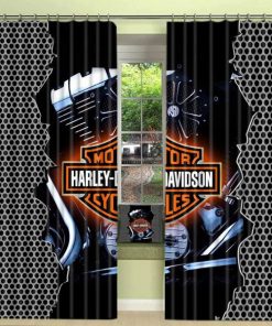Harley Davidson Curtain Design 3D Full Printed NABB380