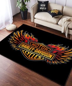 Harley Davidson Motorcycle Rug Home Floor Decor NAMA44