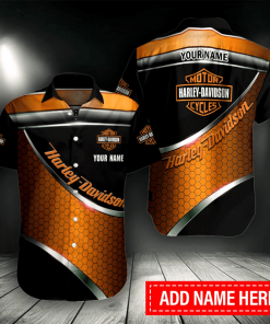 Harley Davidson Custom Name Button Shirt Design 3D Full Printed Sizes S - 5XL NABC84