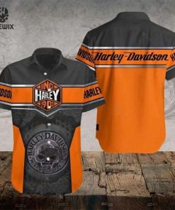 Harley Davidson Button Shirt Design 3D Full Printed Sizes S - 5XL NABB109