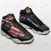 Harley Davidson Motorcycle USA Flag Black Air Jordan 13 - NMAP312