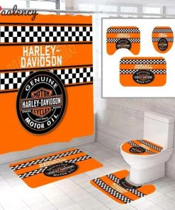 Harley Davidson Motorcycle Bathroom Decor Set NABB364