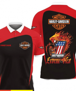 Harley Davidson Custom Name Polo Design 3D Full Printed Sizes S - 5XL NABB113