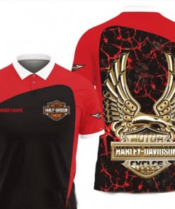 Harley Davidson Custom Name Polo Design 3D Full Printed Sizes S - 5XL NABB115