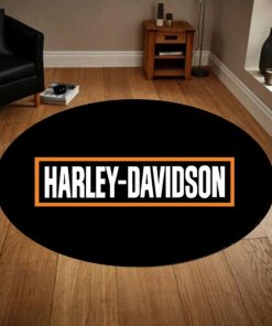 Harley Davidson Motorcycle Round Rug NABB91