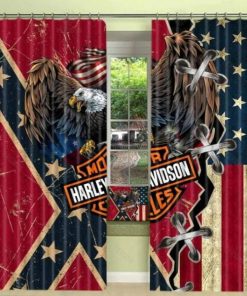 Harley Davidson Curtain Design 3D Full Printed NABB351
