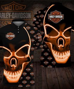 Harley Davidson Polo Design 3D Full Printed Sizes S - 5XL NAQA556S