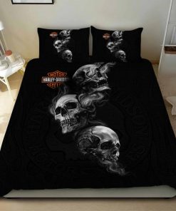 Harley Davidson Bedding Set Cover Design 3D - NABB149