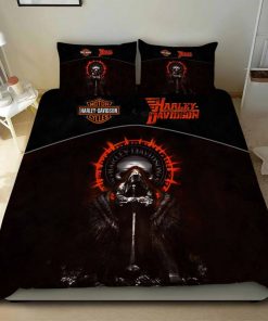 Harley Davidson Bedding Set Cover Design 3D - NABD205