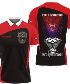 Harley Davidson Custom Name Polo Design 3D Full Printed Sizes S - 5XL NABB120