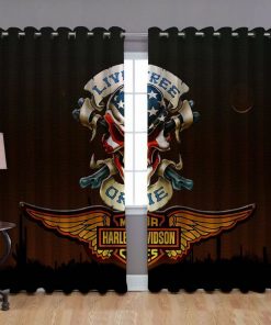 Harley Davidson Curtain Design 3D Full Printed NABD499