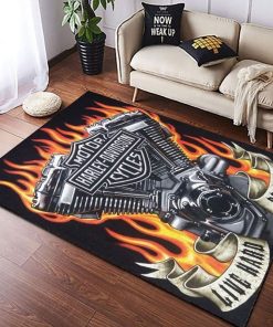 Harley Davidson Motorcycle Rug Home Floor Decor NAMA33