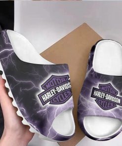 Harley Davidson Motorcycle Yeezy Slippers Shoes NAMA149