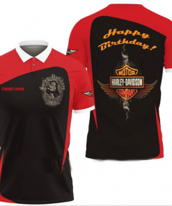 Harley Davidson Custom Name Polo Design 3D Full Printed Sizes S - 5XL NABB134