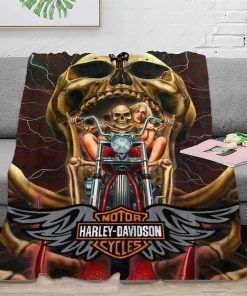 Harley Davidson Motorcycle Blanket NAMA541