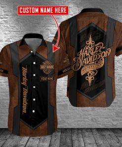 Harley Davidson Custom Name Button Shirt Design 3D Full Printed Sizes S - 5XL NAQA74