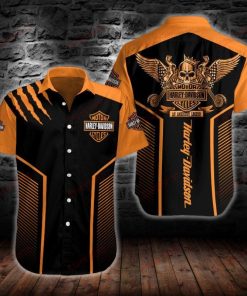 Harley Davidson Button Shirt Design 3D Full Printed Sizes S - 5XL NABC88
