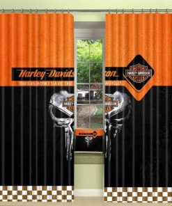 Harley Davidson Curtain Design 3D Full Printed NABB379