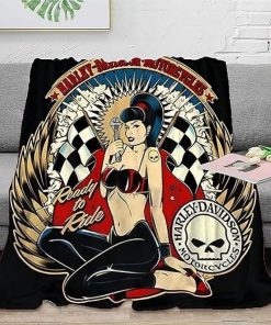 Harley Davidson Motorcycle Blanket NABC176