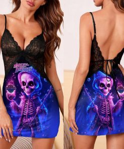 Harley Davidson Lace Back Strap Slip Dress 3D Design Sizes S - 3XL NABD01